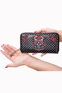 Portefeuille rock calavera