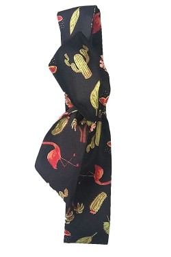 Bandeau vintage flamant rose et cactus